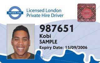 Londoni taxi licence disc